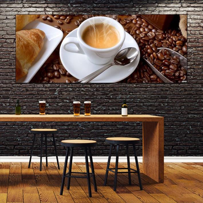 Decal dán tường cà phê - trang trí coffee- nhà hàng 60x150cm