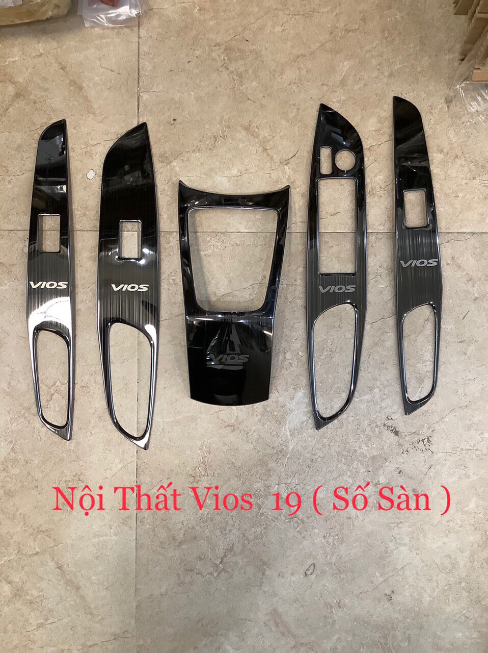 Ốp trang trí nội thất TOYOTA VIOS 2019-2020-2021 số sàn bộ 5 chi tiết