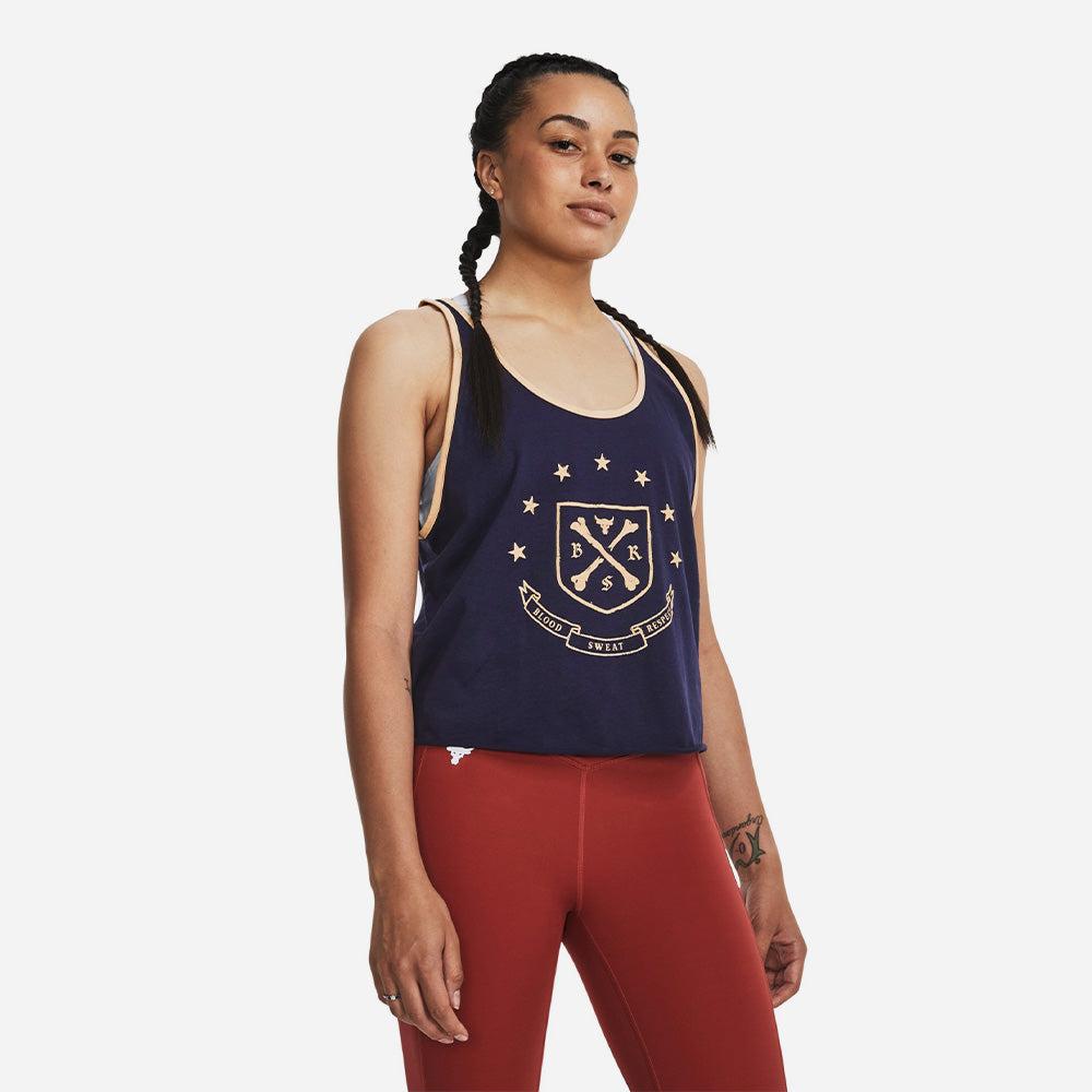 Áo ba lỗ thể thao nữ Under Armour Project Rock Q3 Arena - 1380185-410