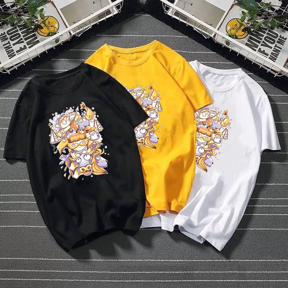 Áo thun nữ form rộng in hình họa tiết hoạt hình vải dày mịn TEEW450