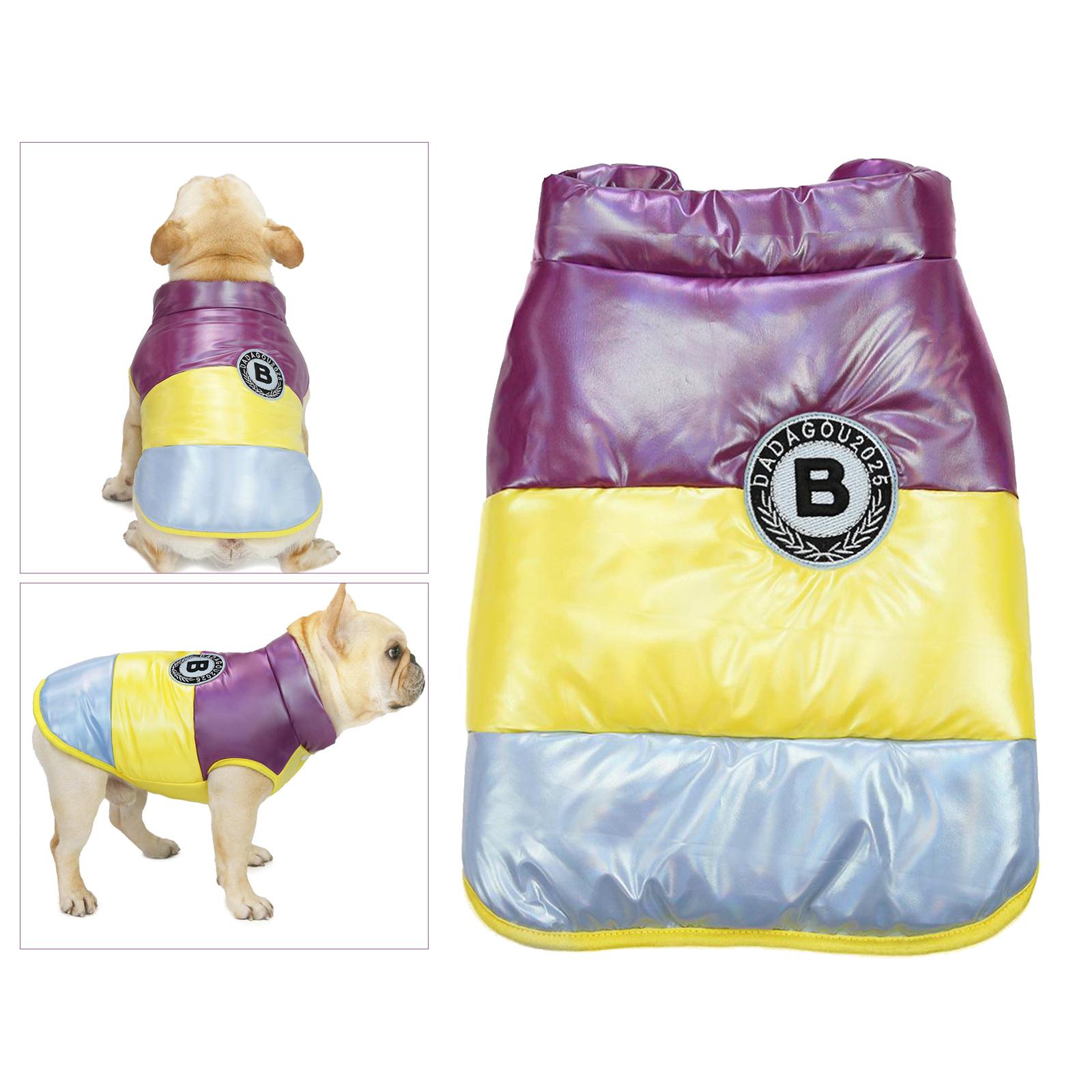 Pet Bulldog Dog Puppy Winter Warm Vest Coat Jacket Clothes Cozy Cold Weather