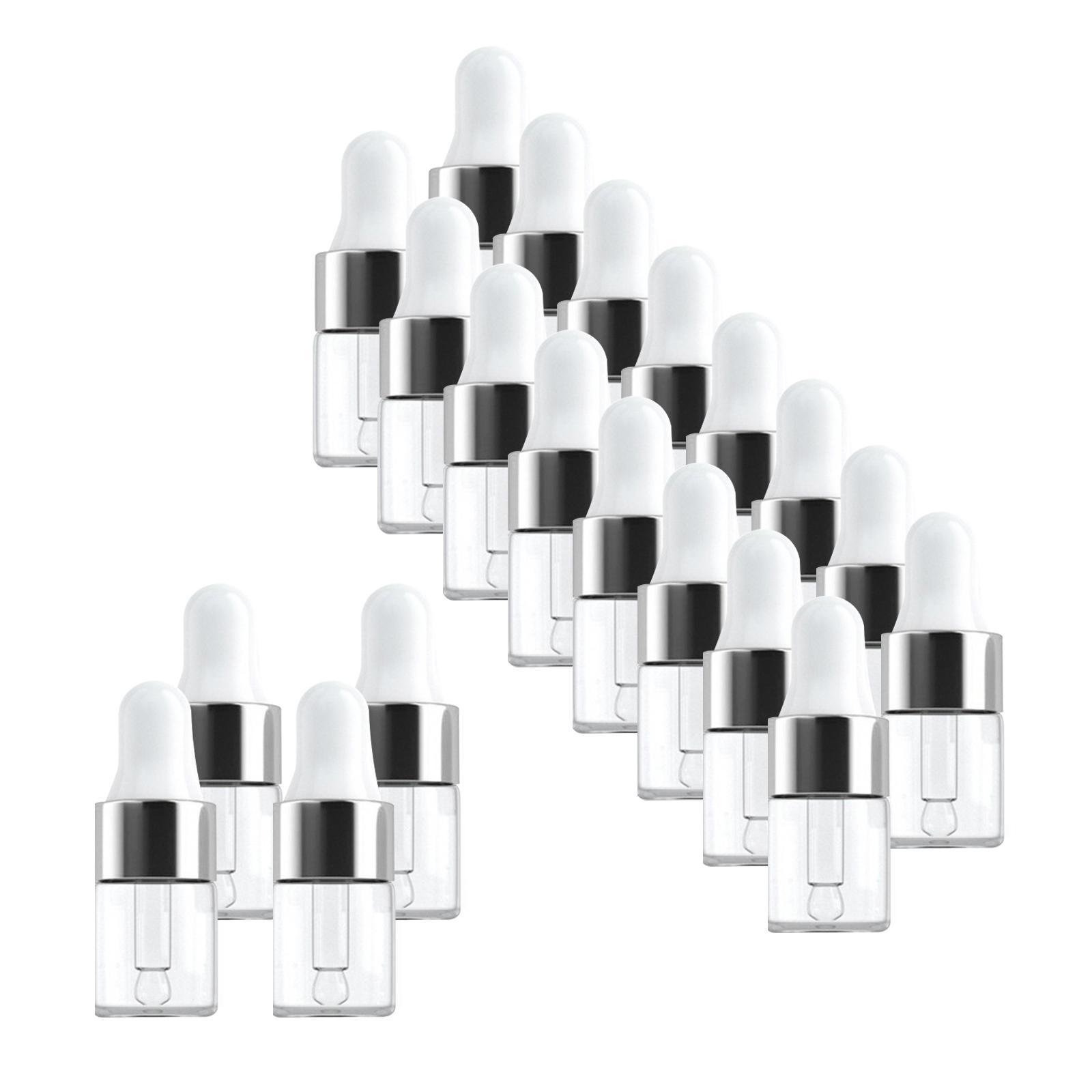 20 x Empty Essential Oil Bottles Refillable Pocket Size for Travel Salon 1ML