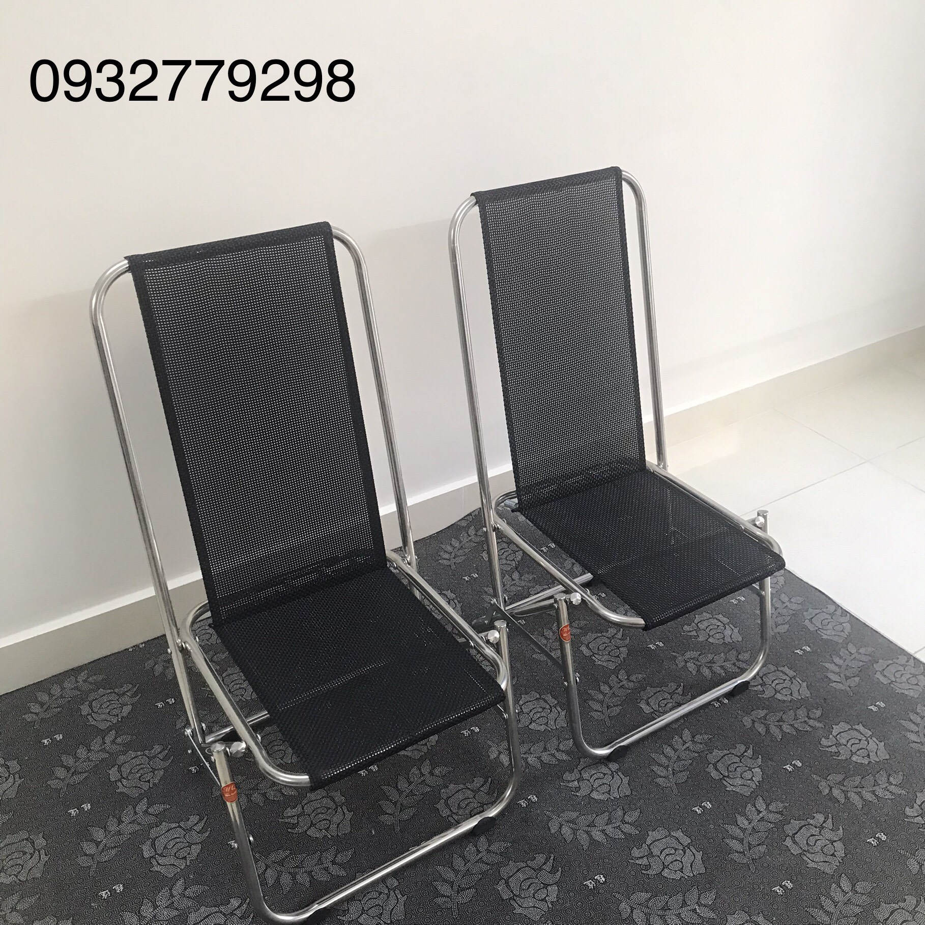 Ghế xếp lưới lưng cao 90cm bền đẹp
