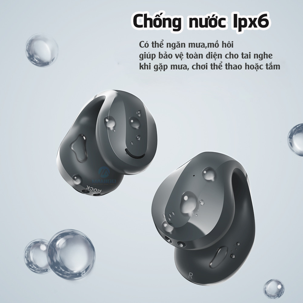 Tai nghe Bluetooth không dây kẹp tai TWS Rockspace Sound EarCuffs nghe nhạc lên đến 20h Hàng chính hãng BH 12 tháng