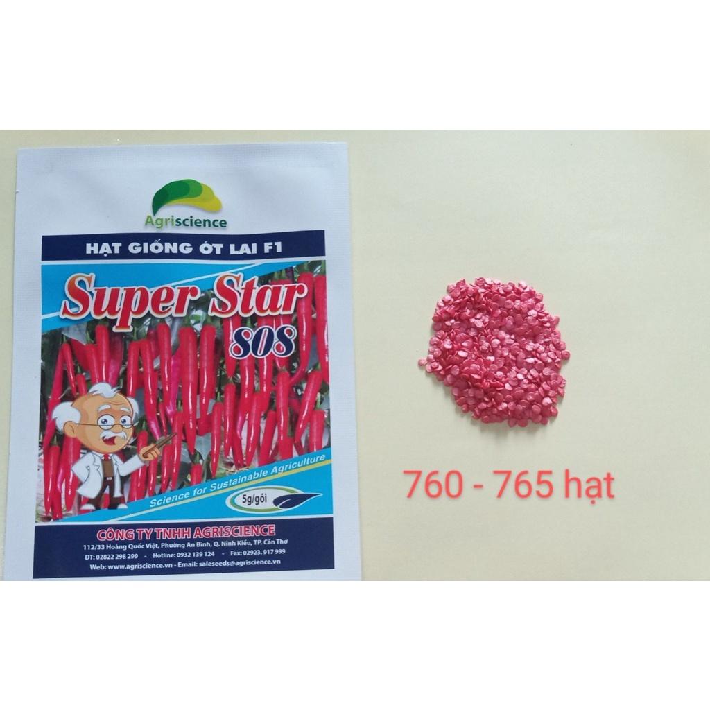 Hạt Giống Giống ớt chỉ địa lai F1 Agri Star 808