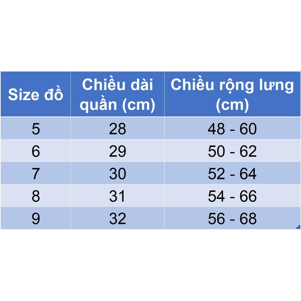 Quần short đùi jean thun cho bé trai size nhí