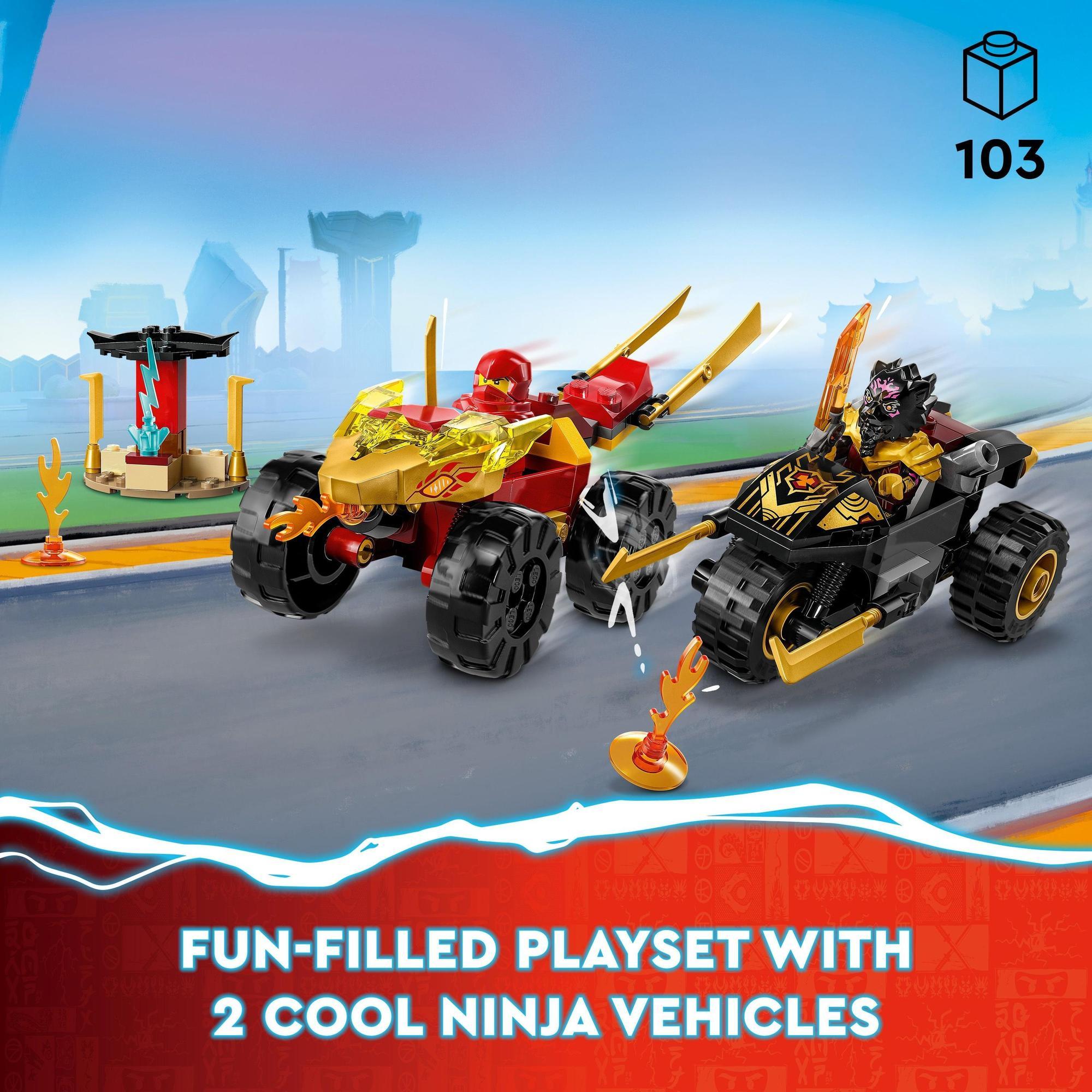 LEGO Ninjago 71789 Đồ chơi lắp ráp Chiến xe của Kai đối đầu Ras (103 chi tiết)