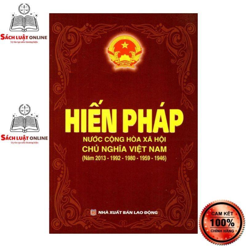 Sách - Combo 2 cuốn Hướng dẫn môn học luật Hiến pháp + Hiến pháp (5 năm 2013-1992-1980-1959-1946)