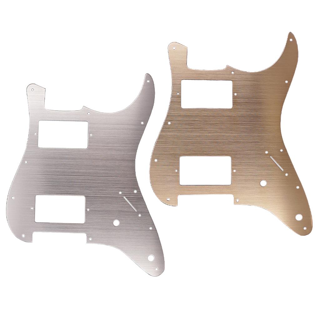 Hình ảnh MagiDeal Aluminum Alloy HH Electric Guitar Pickguard Scratch Plate -Golden