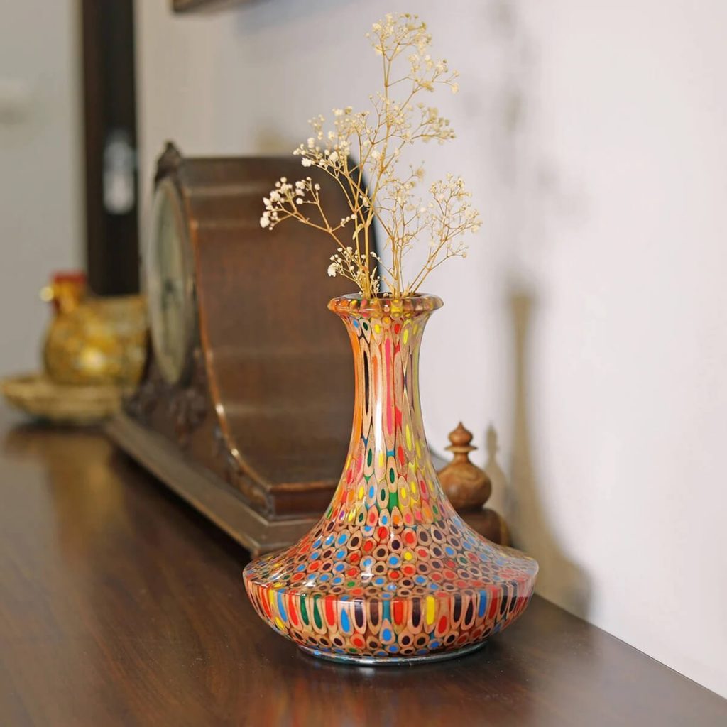 Bình Hoa Trang Trí Bút Chì Màu Cao Lầu I - Bình Trang Trí - Trang Trí Phòng Khách - Quà Lưu Niệm Ý Nghĩa - Quà Tặng Độc Đáo - Quà Tặng Handmade - Quà Tặng Ông, Bố, Mẹ