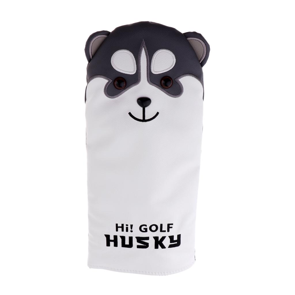 Golf Head Covers Headcover Driver Fairway Wood Covers Set with Dog Pattern