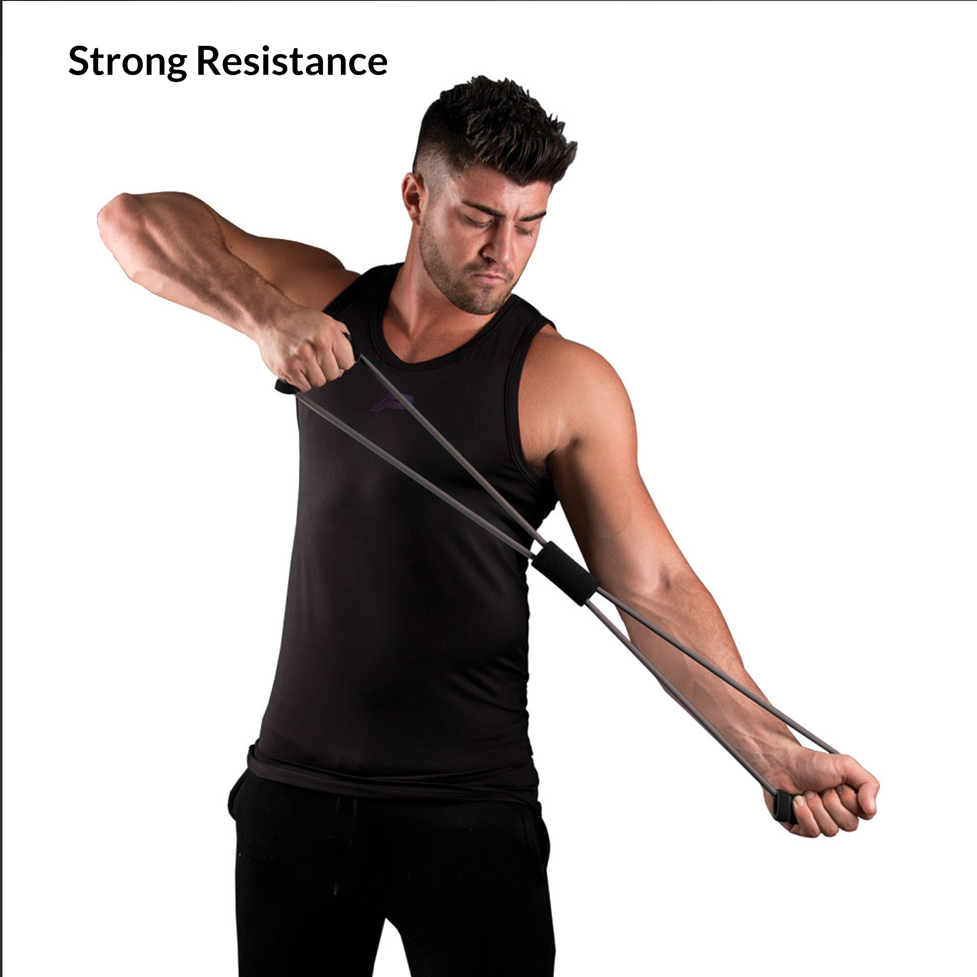 Dây cao su kéo kháng lực NBR số 8 cao cấp - Tập giảm mỡ tay, Eo thon, mông nở - tập Gym tại nhà - Figure 8 Resistance Band Home Workout