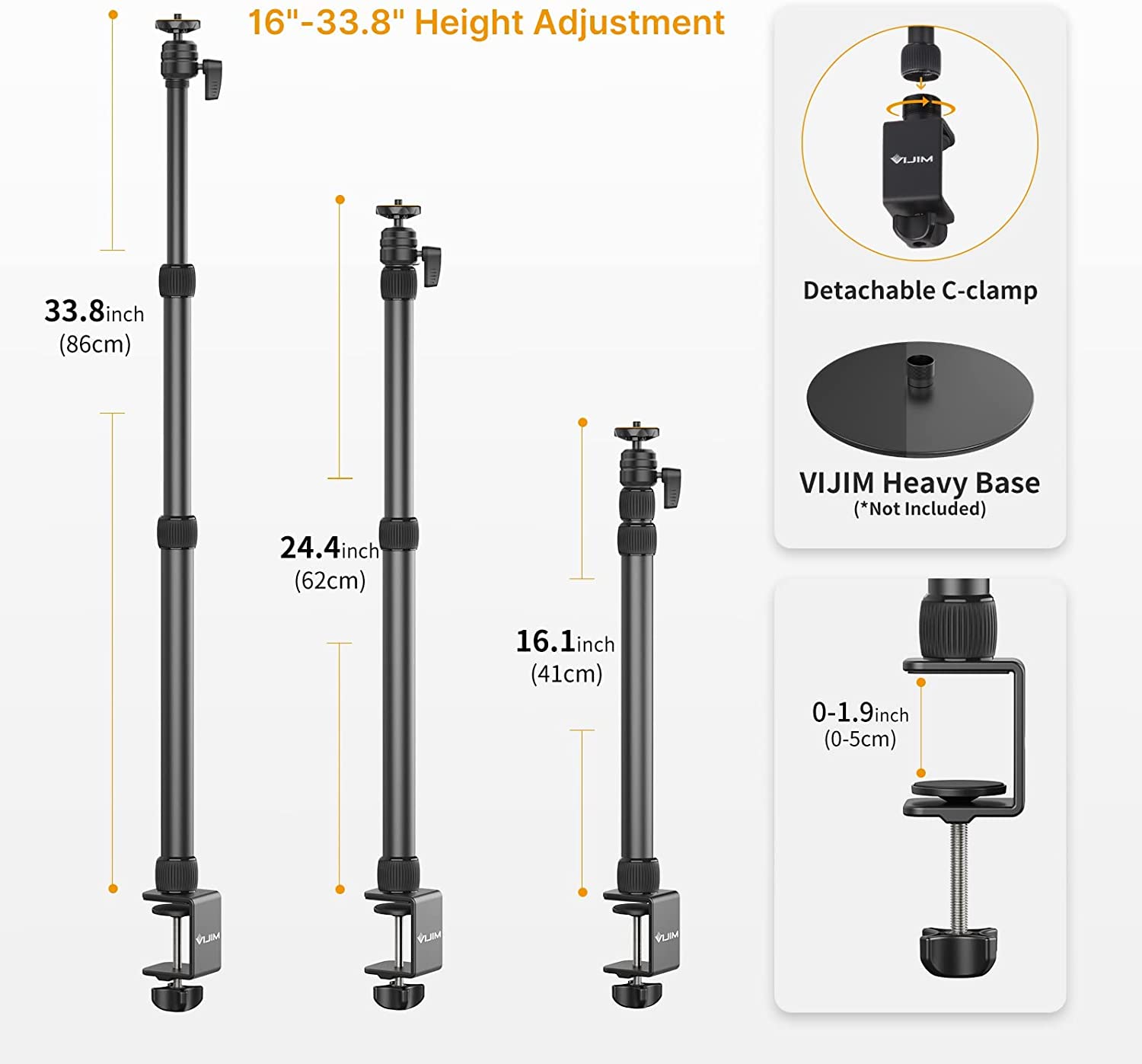 Tặng Kẹp Điện Thoại - Ulanzi Vijim LS11 - Chân Đế Kẹp Bàn Kèm Hai Tay Cầm Xoay 360 Độ Hỗ Trợ Cho Quay TikTok, Youtube, Review, Làm Đẹp. Tay kẹp bàn Camera Desk Mount - Giá đỡ kẹp cạnh bàn hỗ trợ gắn Micro, Máy ảnh quay Livestream - Hàng Chính Hãng