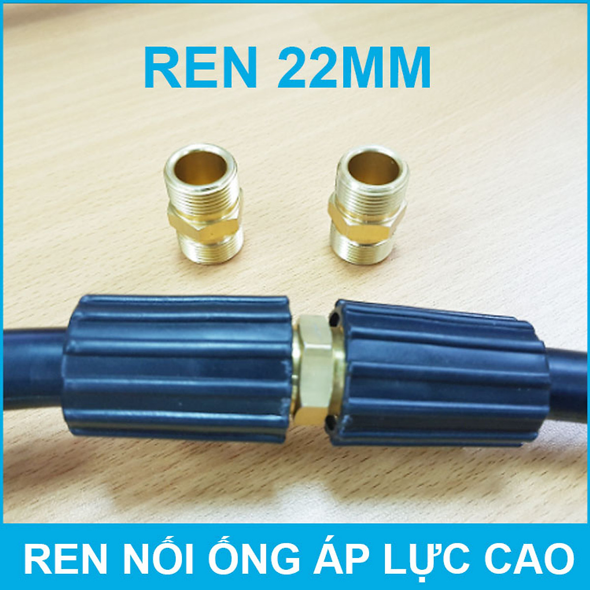 Ren nối ống dây áp lực cao ren 22mm