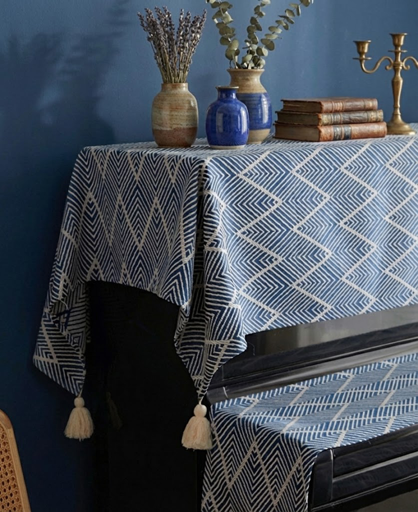 Khăn phủ đàn piano cơ đàn piano điện tử 88 phím sang trọng cổ điển trang trí giáng sinh noel năm mới Tết sinh nhật - Hàng chính hãng