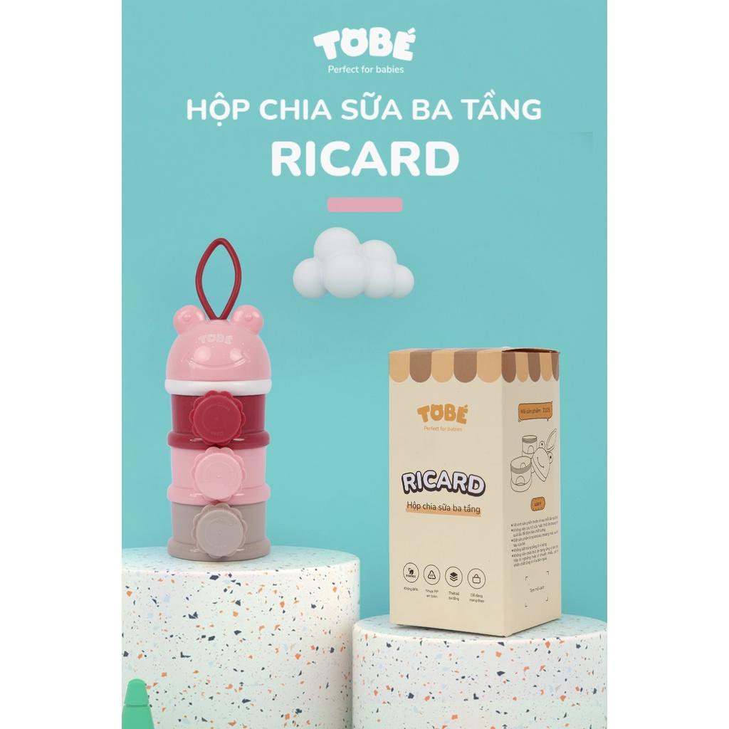 Hộp chia sữa/đồ ăn 3 tầng cho bé khi ra ngoài Tobé