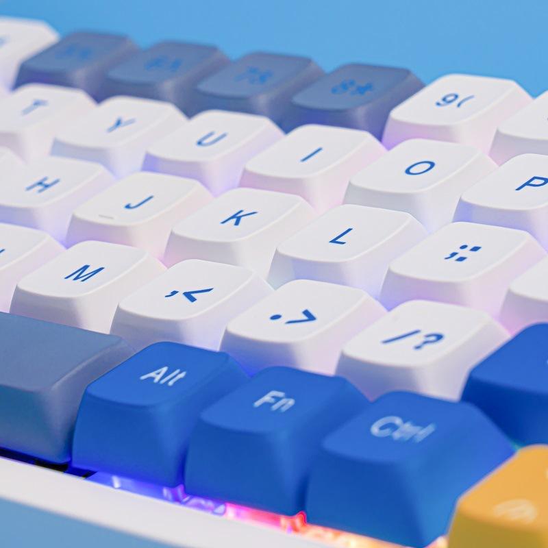 Bàn phím cơ trò chơi 680 phong cách mới nhất máy tính có thể tráo đổi nóng RGB tùy chỉnh trục ba chế độ 2.4G thương mại điện tử bluetooth không dây