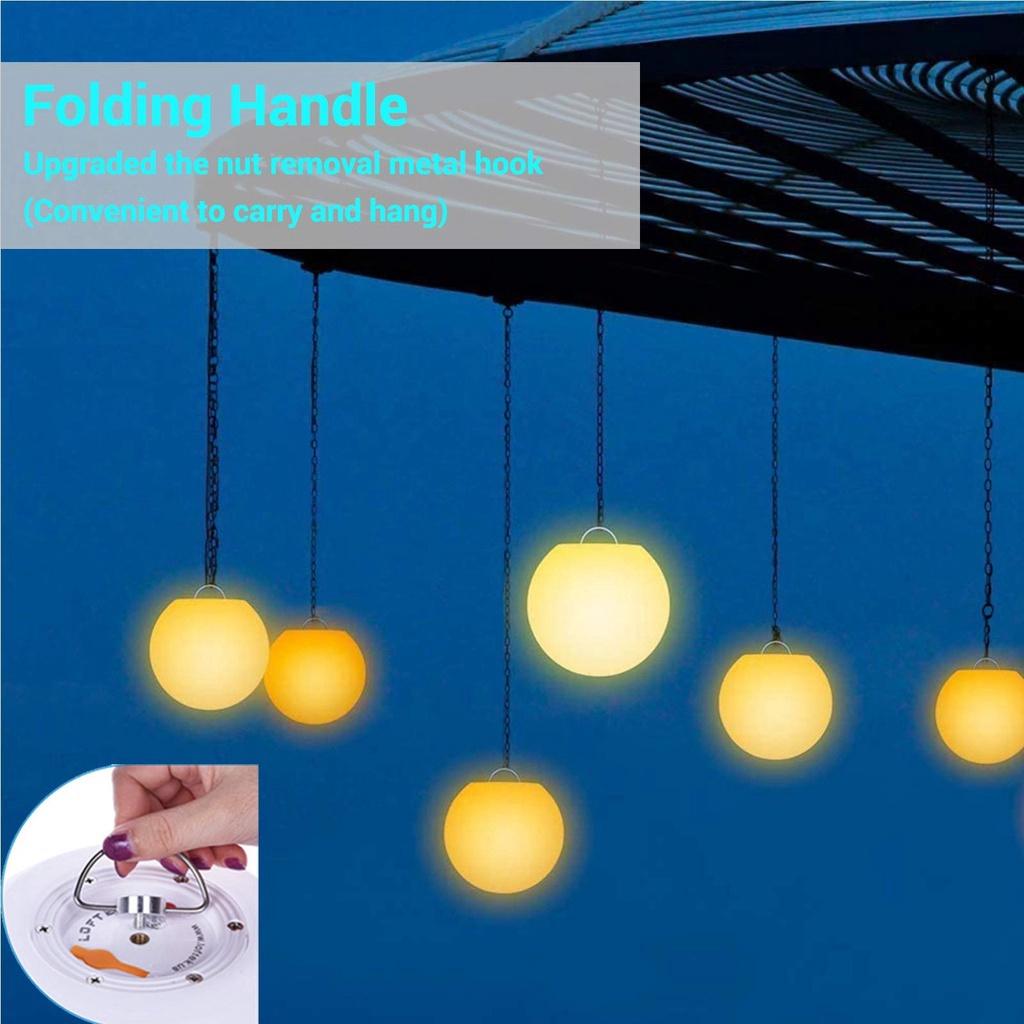 Bộ 8 bóng thả nổi trên nước Led RGB nhấp nháy điều khiển từ xa chống nước IP65