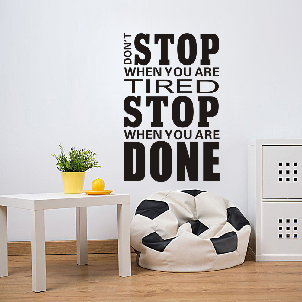 Decal dán tường Don't Stop (66 x 43 cm)