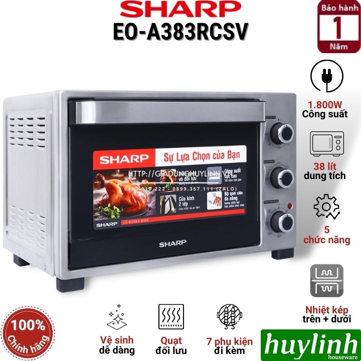 Lò nướng đối lưu Sharp EO-A384RCSV-ST - Dung tích 38 lít - Công suất 1800W [A383RCSV] [A383 - A384] - Hàng chính hãng