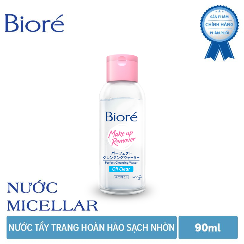 Nước Tẩy Trang Hoàn Hảo Sạch Nhờn Biore Makeup Remover Perfect Cleansing Water Oil Clear (90ml)