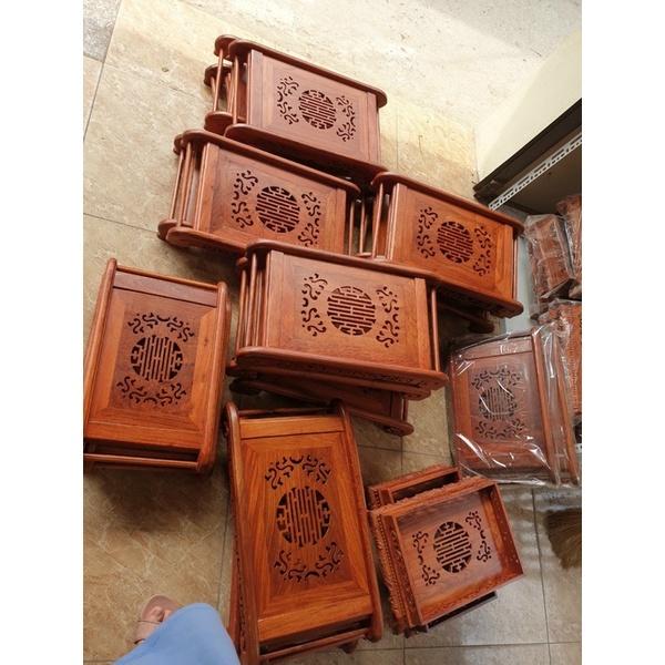 Khay Trà Gỗ Cuốn Thư kích thước 50x28x6cm