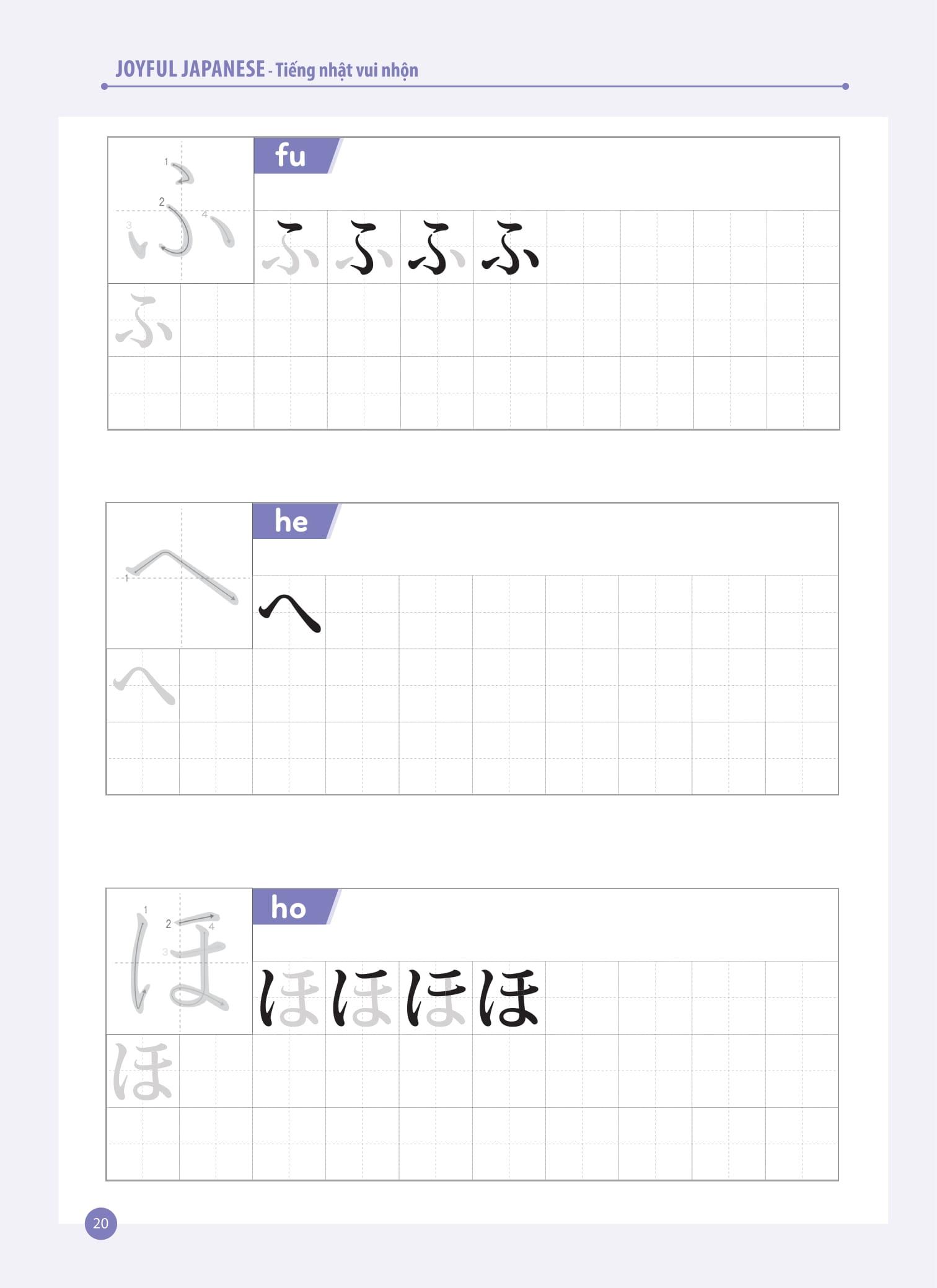 Sách Joyful Japanese - Tiếng Nhật vui nhộn - Tập Viết