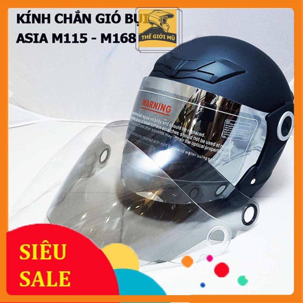 Kính thay thế cho mũ bảo hiểm 3/4 Asia M115 - Asia m168 khói và tráng gương