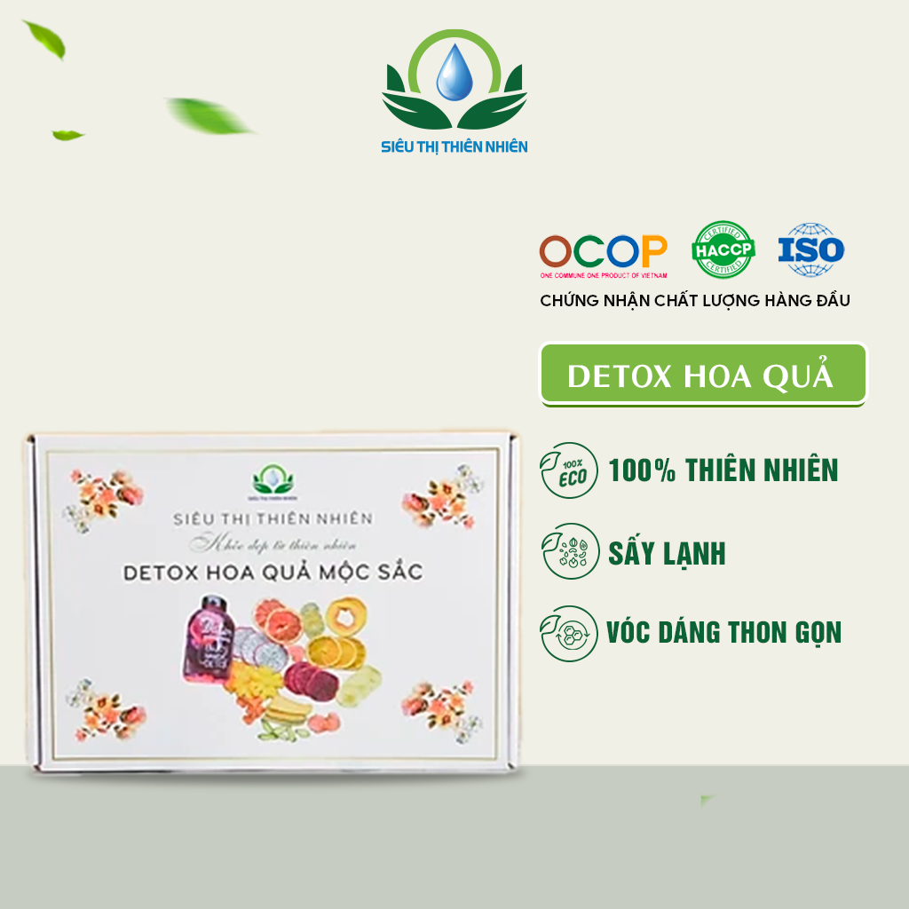 Detox Hoa Quả Sấy Khô Mộc Sắc, Hỗ Trợ Giảm Cân, Đẹp Da - Hộp 30 Gói