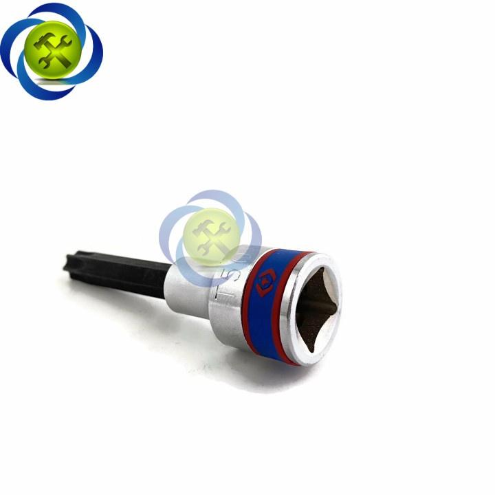 Đầu tuýp sao T50 1/2 Kingtony 403350 dài 80mm trắng đen