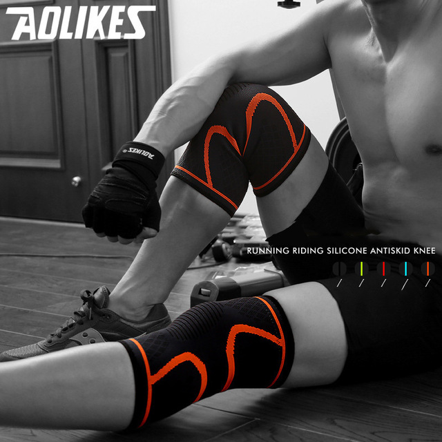 Đai gối đàn hồi bảo vệ đầu gối khi chơi thể thao Aolikes AL7718 (1 đôi
