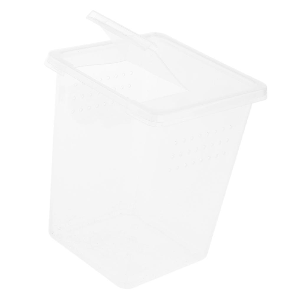 2x Clear Plastic Insect Spider Habitat Feeding Box Cage Container 3x3x4 inch