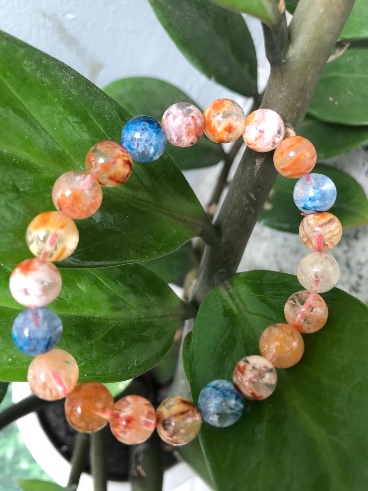 VÒNG ĐẸP THẠCH ANH TUYẾT MÀU SANG ĐÁ VIP 9mm ĐÁ THIÊN NHIÊN