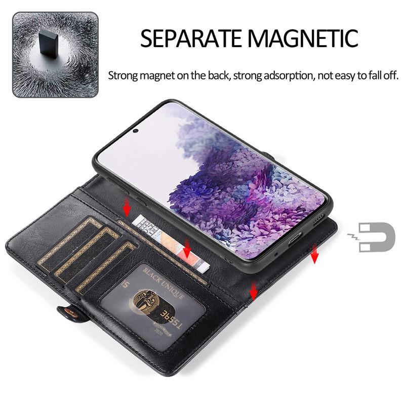 Bao da điện thoại có ngăn thẻ phong cách cổ điển cho Samsung S8 S9 Plus S10E S10 Plus