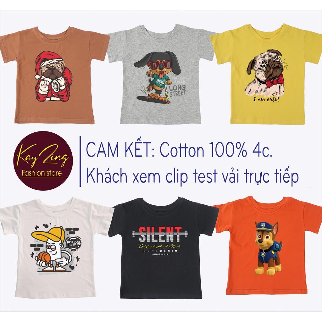 Áo Phông - Áo thun Bé Trai KAYZING Cotton 100% 4Chiều Thoáng Mát 1T-8T: Mã 021