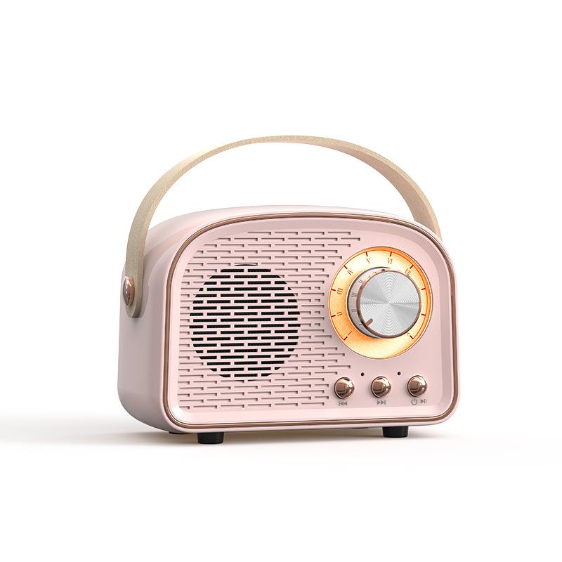 Loa Bluetooth cổ điển retro di động ngoài trời radio không dây stereo mini loa siêu loa Color: Dark Green