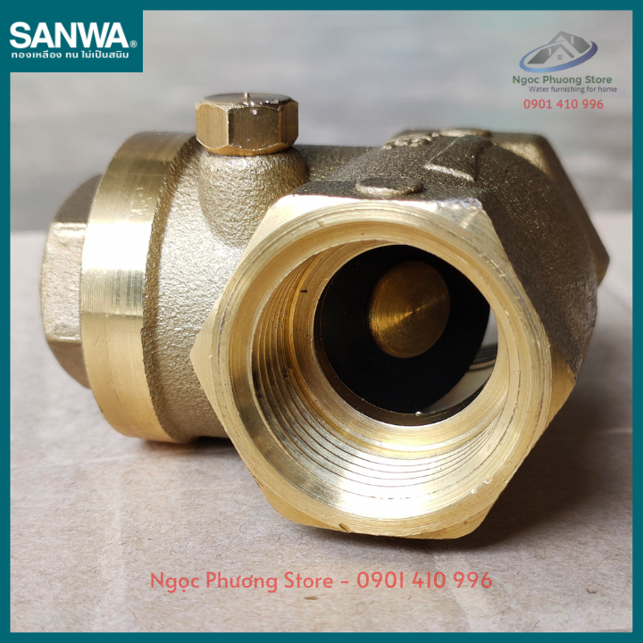 Van 1 chiều lá lật thân đồng Sanwa nhập khẩu Phi 21mm, Phi 27mm, Phi 34mm