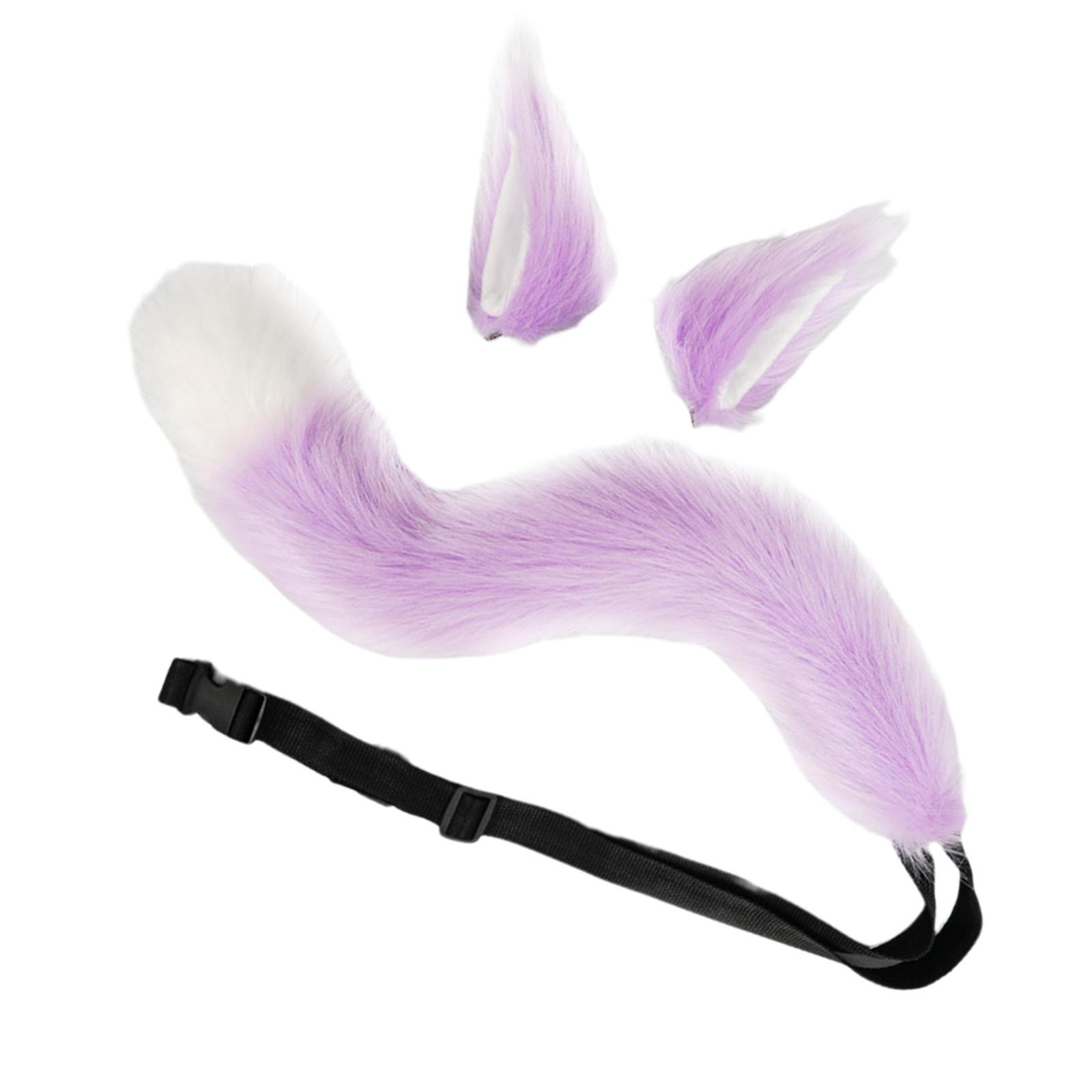 Ears and Tail Set for Unisex Kids Plush for Performance Fancy Dress