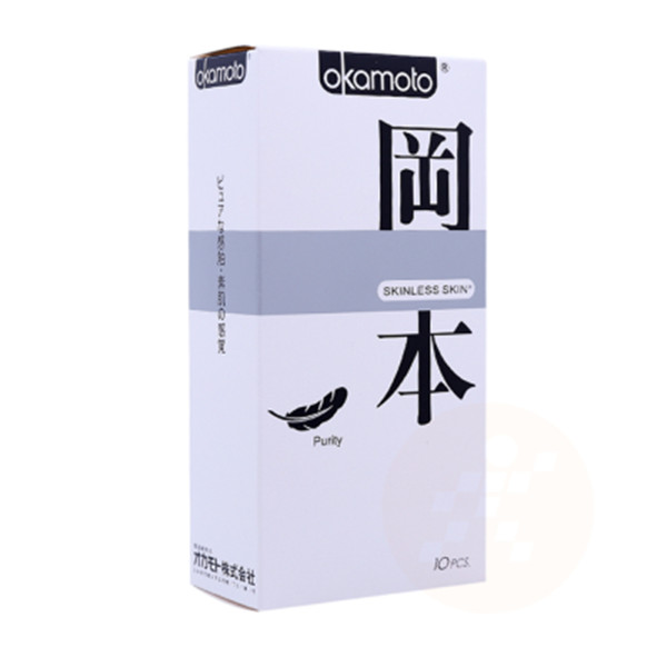 Bao Cao Su Okamoto Skinless Skin Purity Siêu Mỏng Tinh Khiết Hộp 10 Chiếc