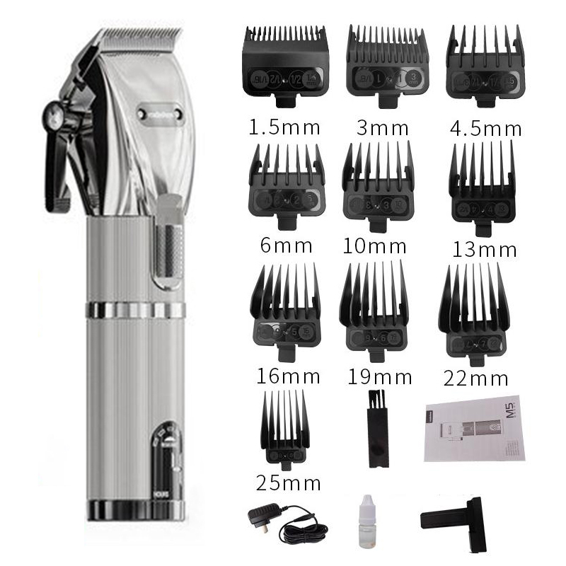 Tông đơ cắt tóc cao cấp M5F màu bạc chuyên cho salon, barber shop
