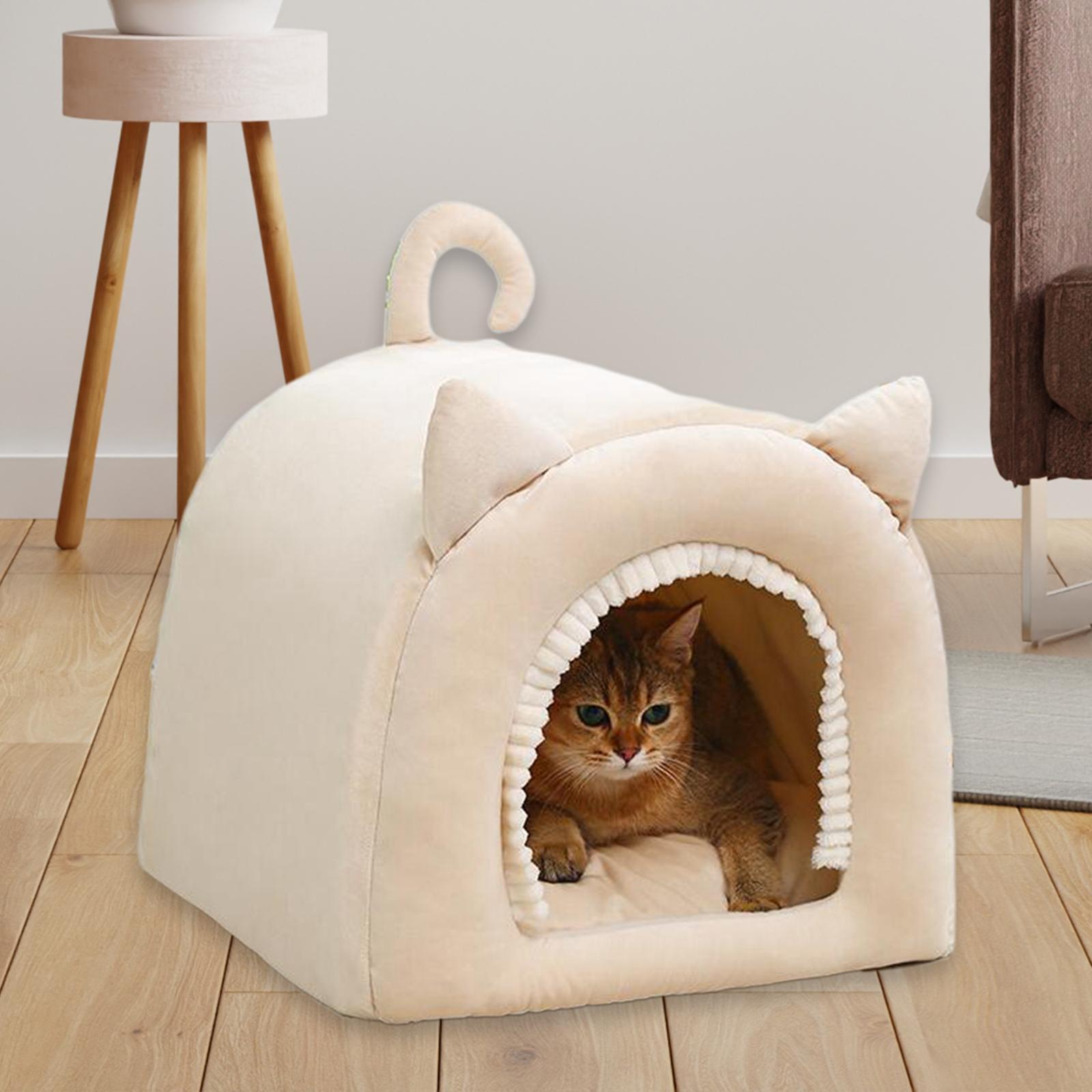 Cave Bed Hut Small Dog Bed Kitten Bed Cat Houses Comfortable Soft