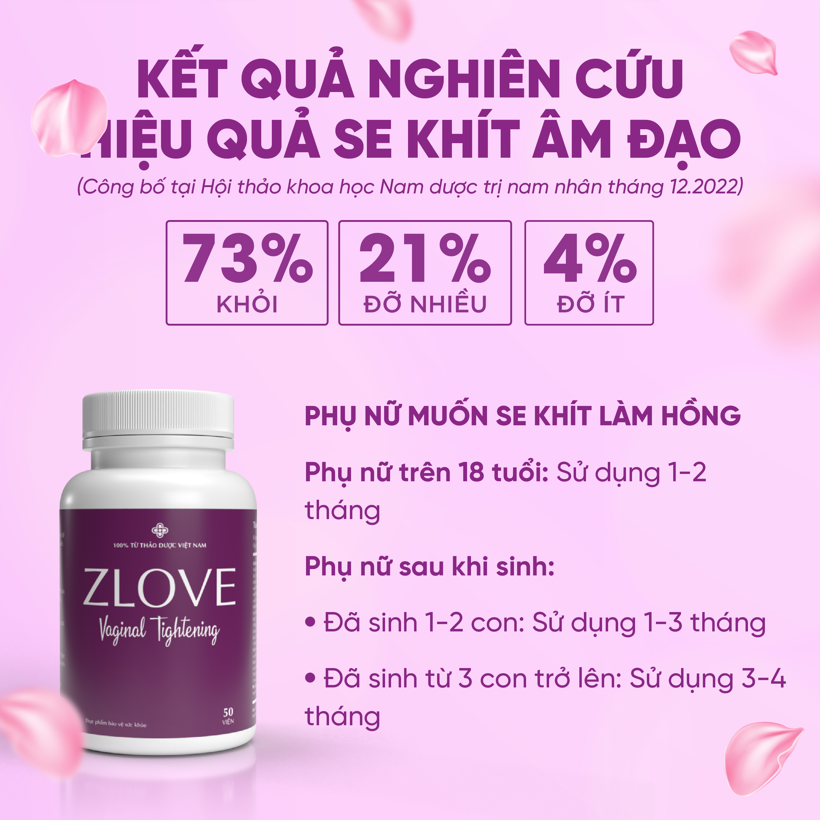 Thực Phẩm Bảo Vệ Sức Khỏe ZLove - Se Khít Tức Thì, Tăng Nội Tiết Tố Và Phục Hồi Sức Khỏe Phụ Nữ Sau Sinh Nhanh Chóng (50 viên/hộp)