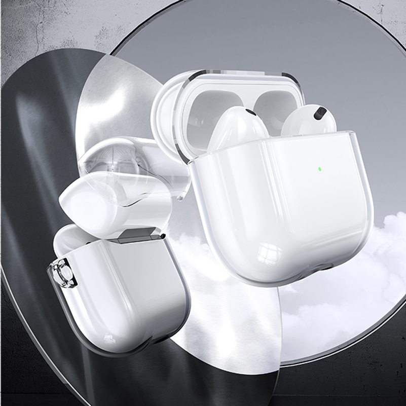 Bao case silicon trong suốt dành cho tai nghe Apple Airpods 3 chống sốc siêu mỏng 1.5mm hiệu Usams US-BH740 bảo vệ toàn diện, vật liệu cao cấp - hàng nhập khẩu