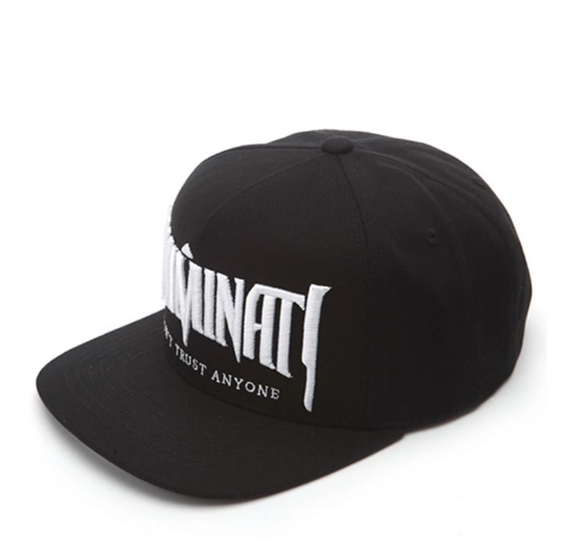 PREMI3R Nón Snapback Nón snapback ILLUMINATI EMBROIDERY/BK.WH Mũ lưỡi trai phong cách hàn quốc nón thương hiệu chính hãng