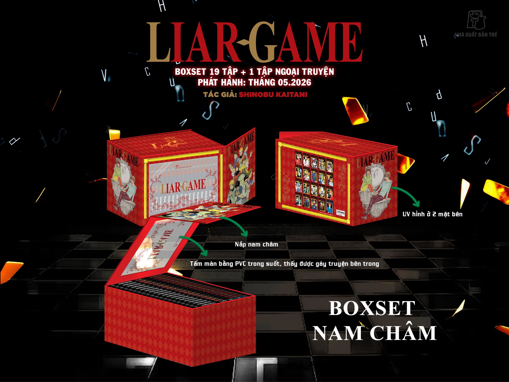 Boxset LIAR GAME 20 TẬP (19 TẬP + NGOẠI TRUYỆN ROOTS OF A) Tặng Kèm Box Nam Châm + Shikishi Standee + Poster Kèm Ống Đựng