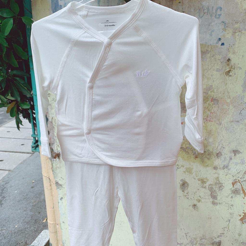 BỘ SƠ SINH DÀI TAY CHO BÉ CHẤT SỢI TRE NATURE WEAR MỀM MỊN