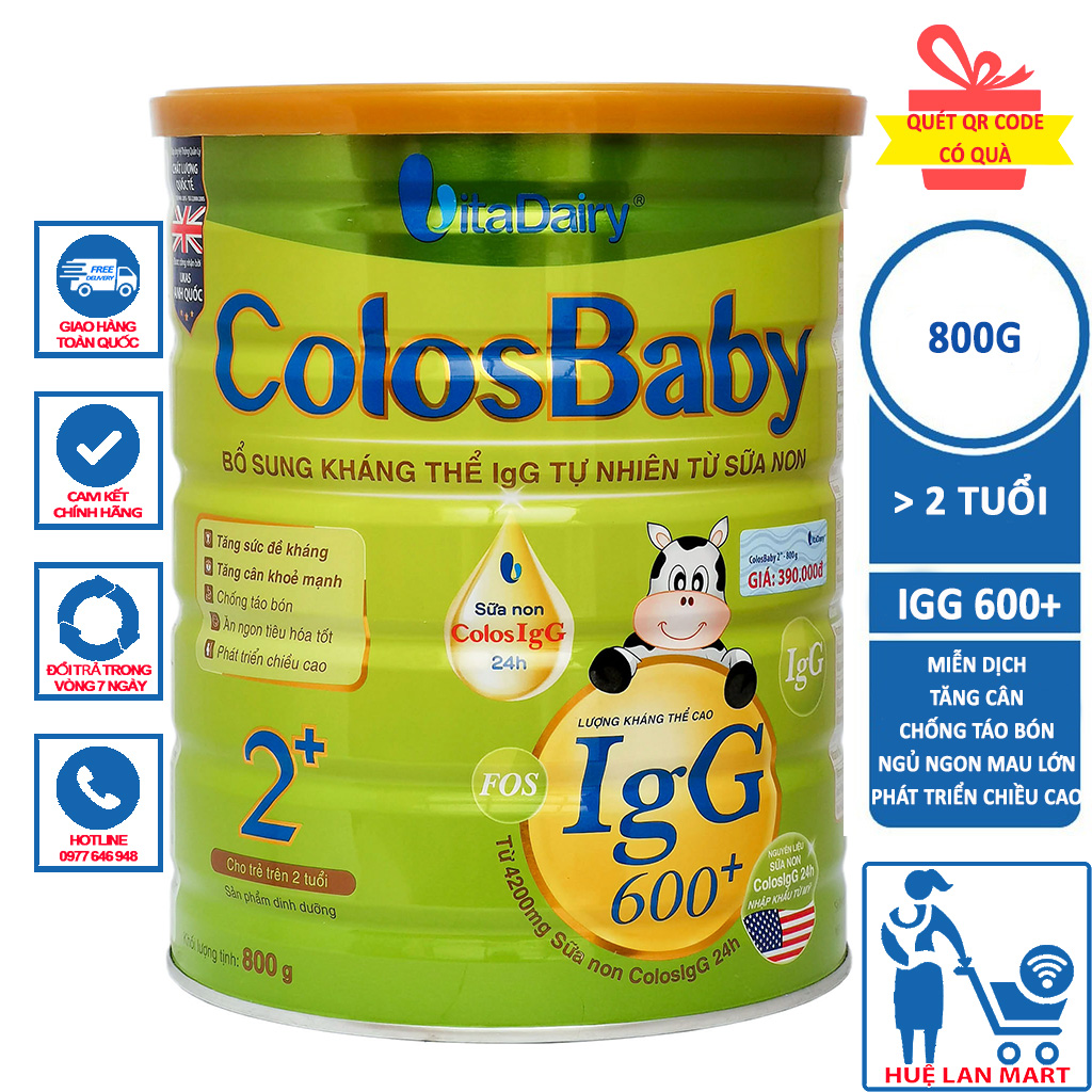 Sữa Bột Vitadairy ColosBaby 2+ (800g)