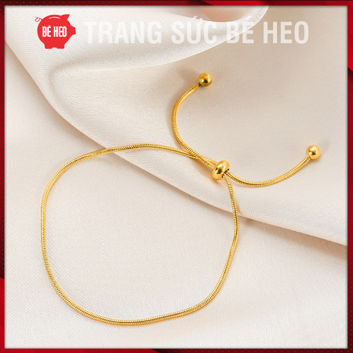 Lắc tay titan dây rút đơn giản - Trang sức Bé Heo BHLT189