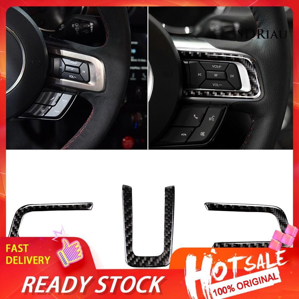 Set 3 Miếng Dán Vô Lăng Xe Hơi Dành Cho Ford Mustang 2015-2019