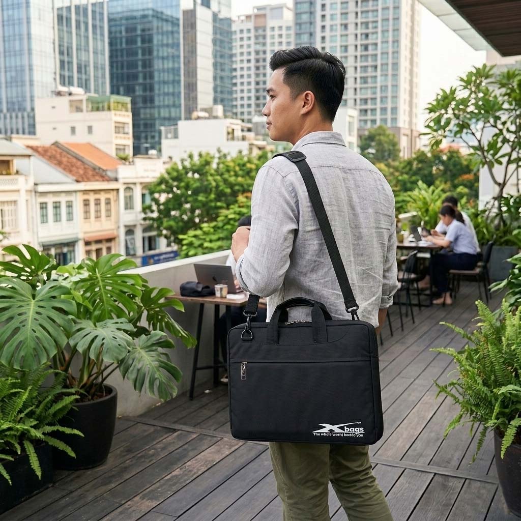 Cặp công sở chống sốc chống nước Xbags Elegant – Cặp laptop cao cấp thanh lịch, gọn nhẹ sang trọng XB4201